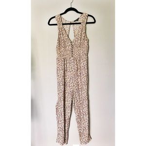 American Eagle floral smocked jumpsuit